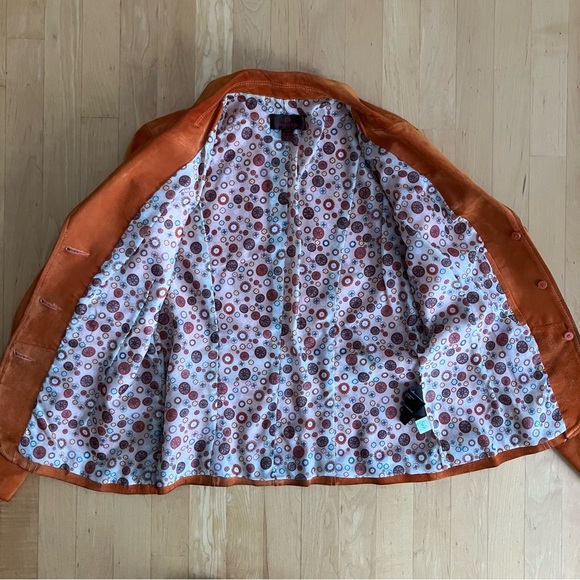 Danier suede jacket blazer orange Medium - Picture 5 of 11